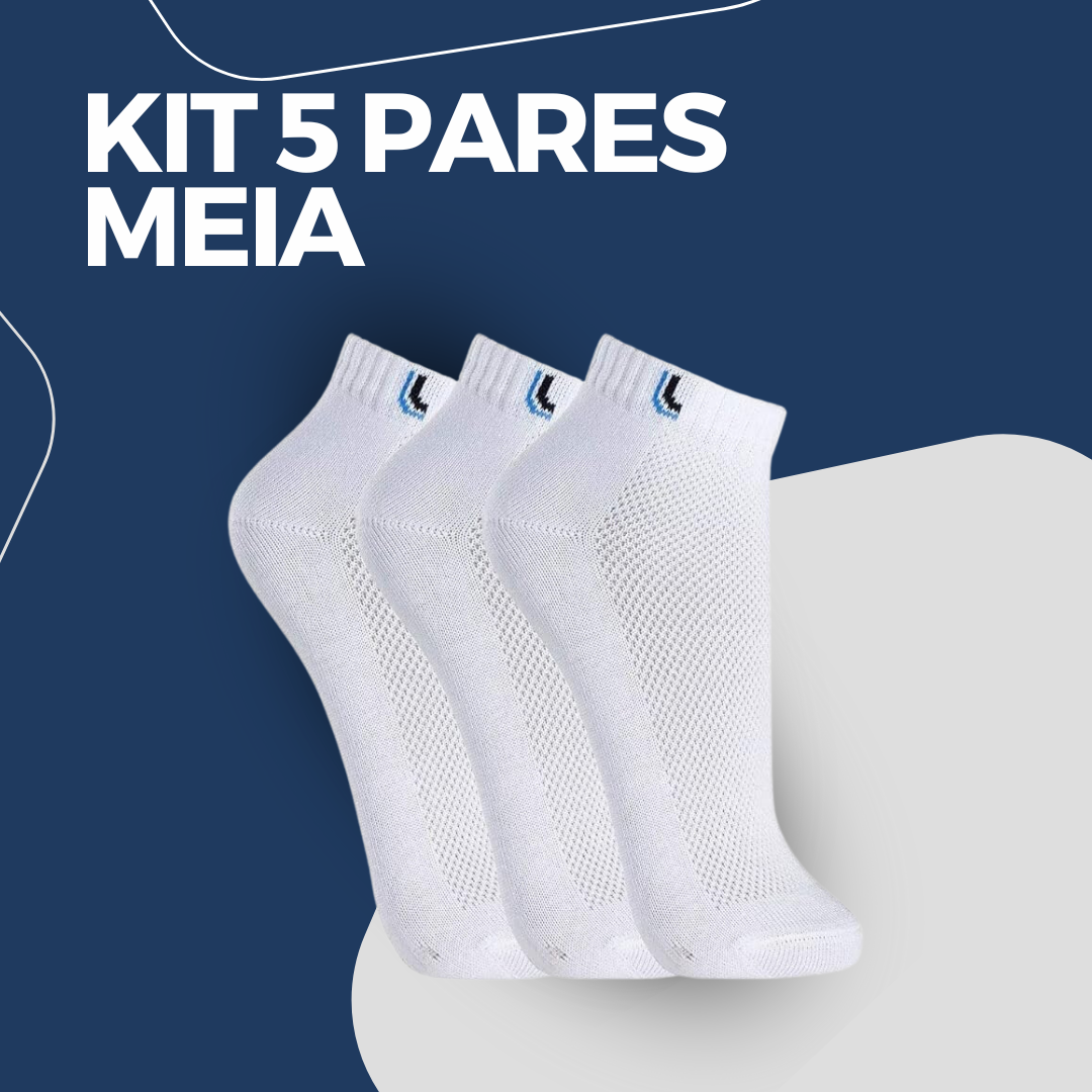 KIT 5 PARES MEIA AU WALK, ADULTO UNISSEX